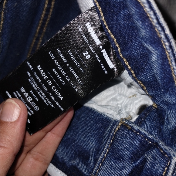 🔥NWT Homme-Femme Jeans Two Tone - Picture 3 of 4